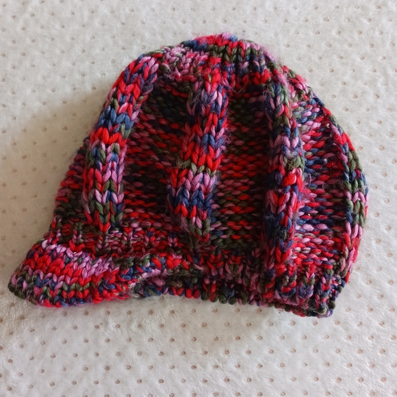 Beautiful 90's vintage multicolored Slouchy beanie hat cap - Picture 7 of 13